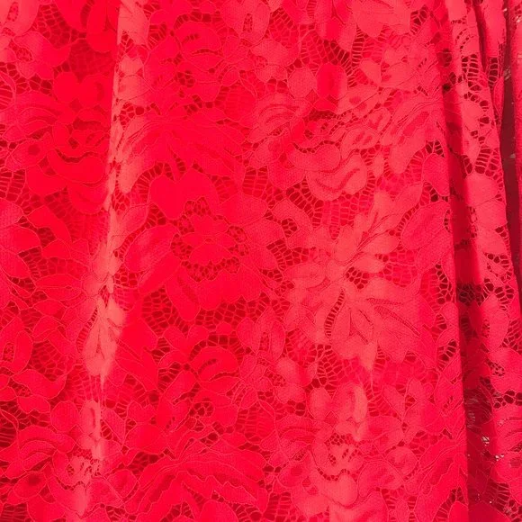 Zac & Rachel Red Lacy Blouse (NWT) - Picture 3 of 10